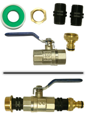  Shut Off Tap Kit c/w Hose Connector