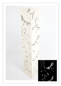 Large Dragonfly Light Tower - Cream
