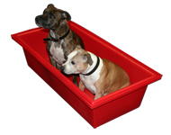 Dog Bath Deep - Red (Deep)