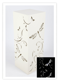 Small Dragonfly Light Tower - Cream
